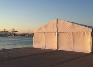 Carpa para recepción de cruceros